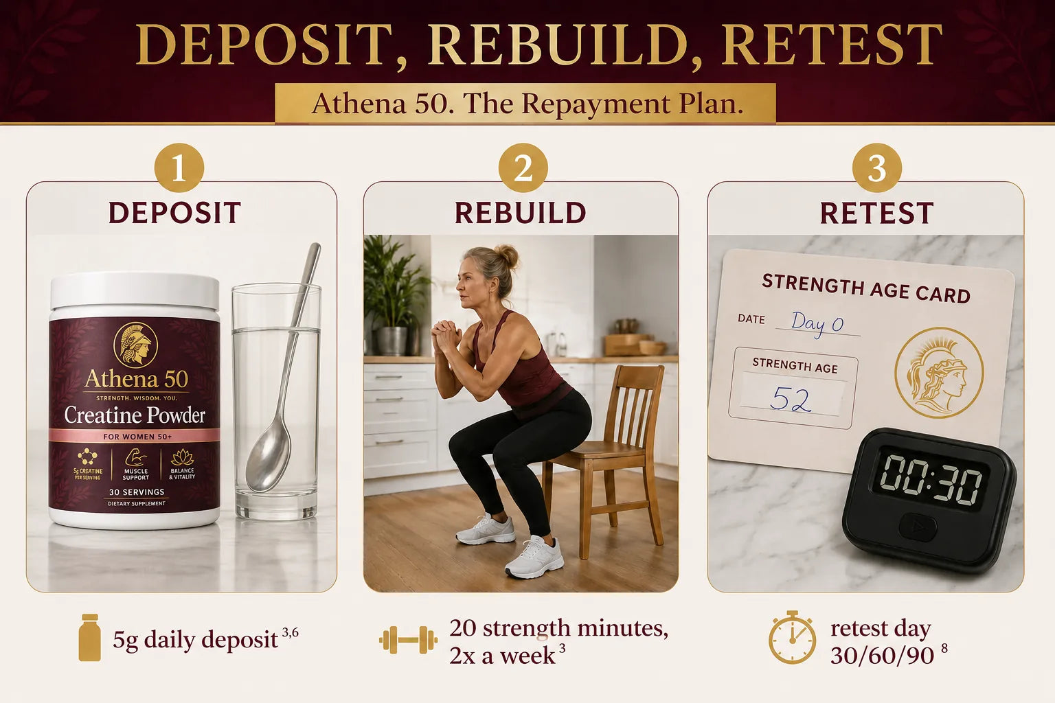 Deposit, Rebuild, Retest three-step system