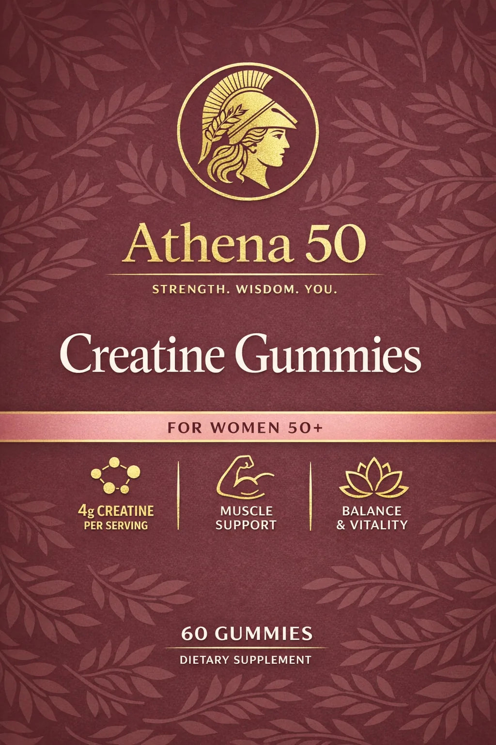 Athena 50 front label close up