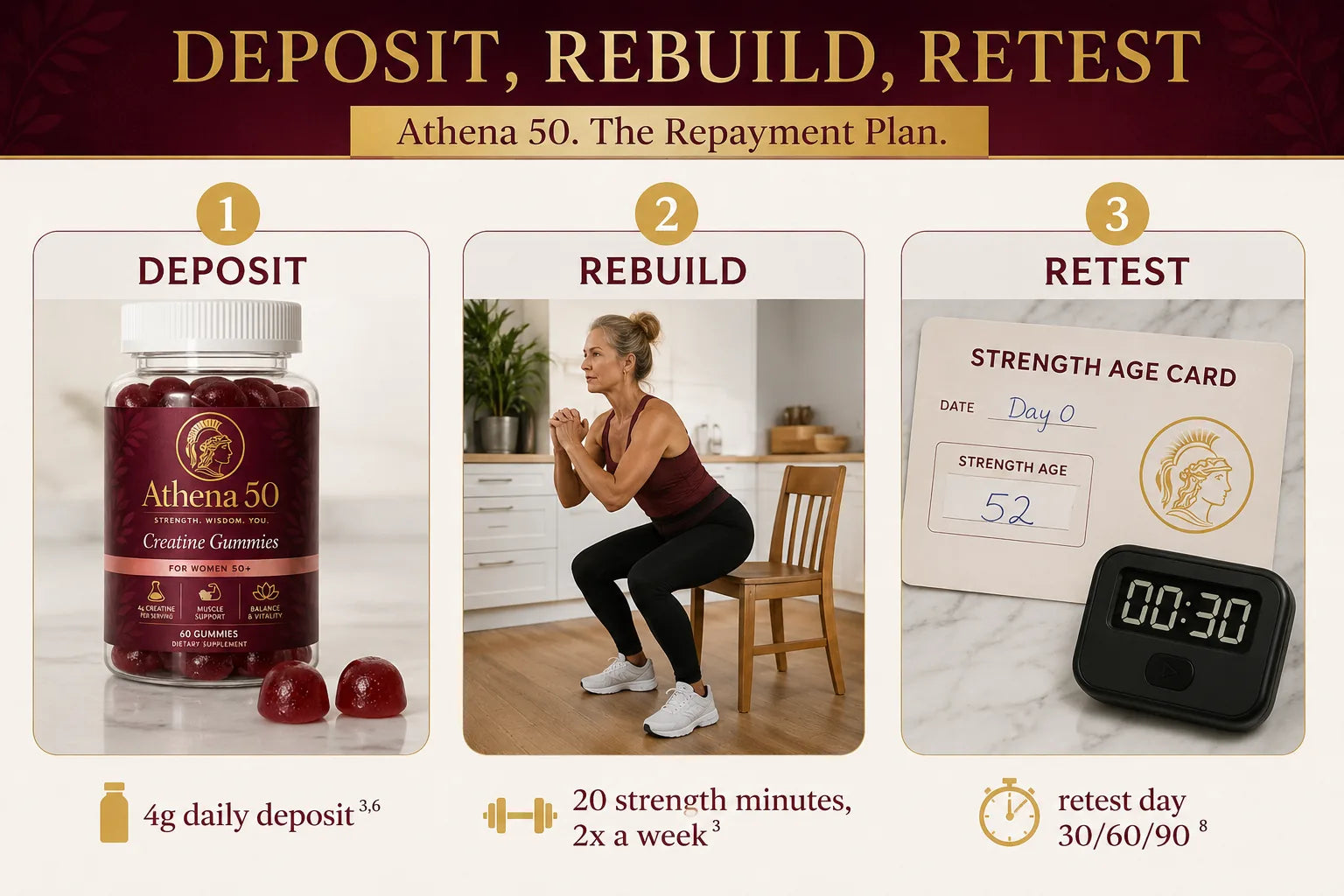 Deposit, Rebuild, Retest three-step system