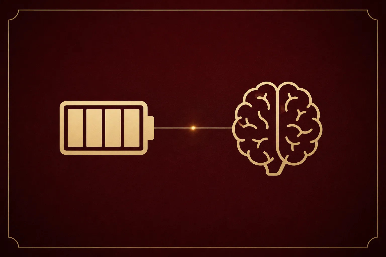Battery connected to a brain