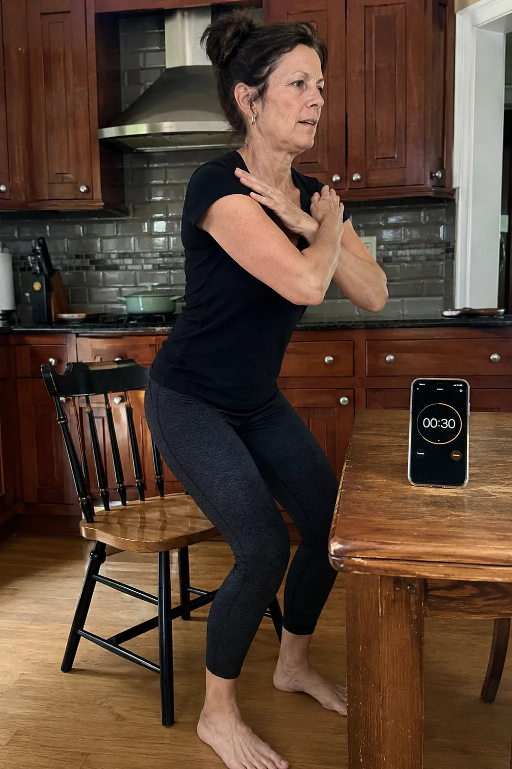 The 30-second chair test demonstrated
